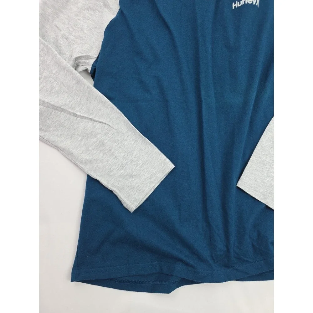 Hurley Shirt Men's Blue-Green/Gray Long Sleeve T-Shirt Size Large - Picture 5 of 14
